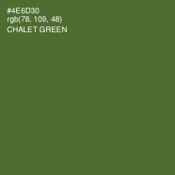 #4E6D30 - Chalet Green Color Image